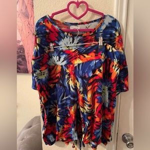 Plus Size Women’s colorful 2 piece summer outfit size 2X New